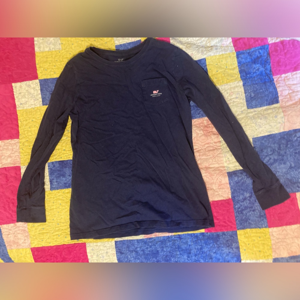 Vineyard vines small navy long sleeve shirt